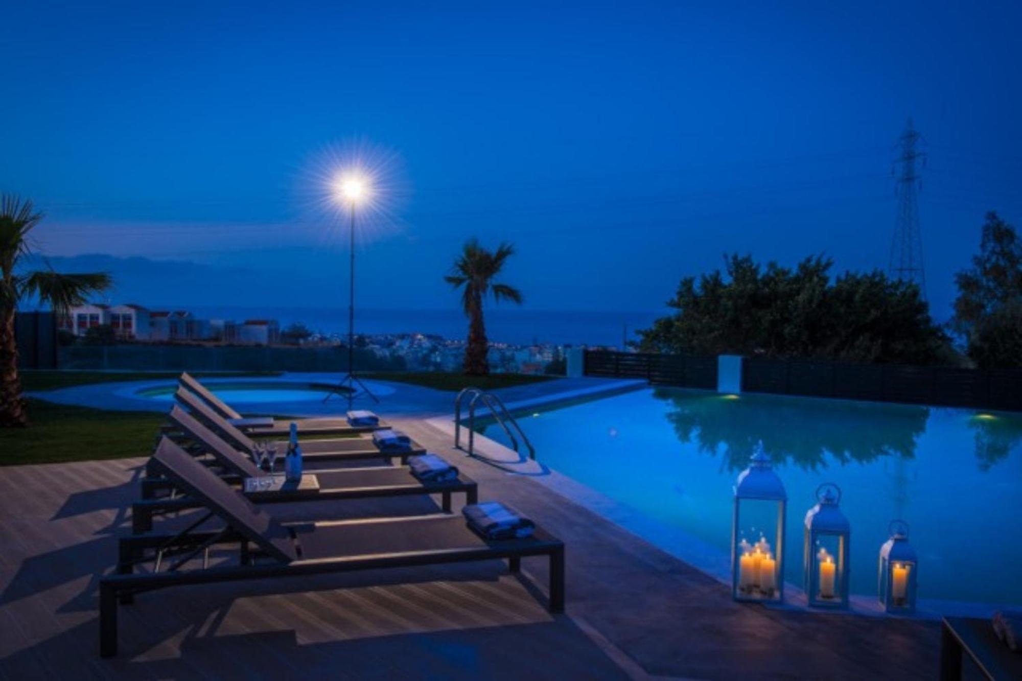 Orama Luxury Villa 4 Bedrooms With Private Pool Hersonissos  Bagian luar foto