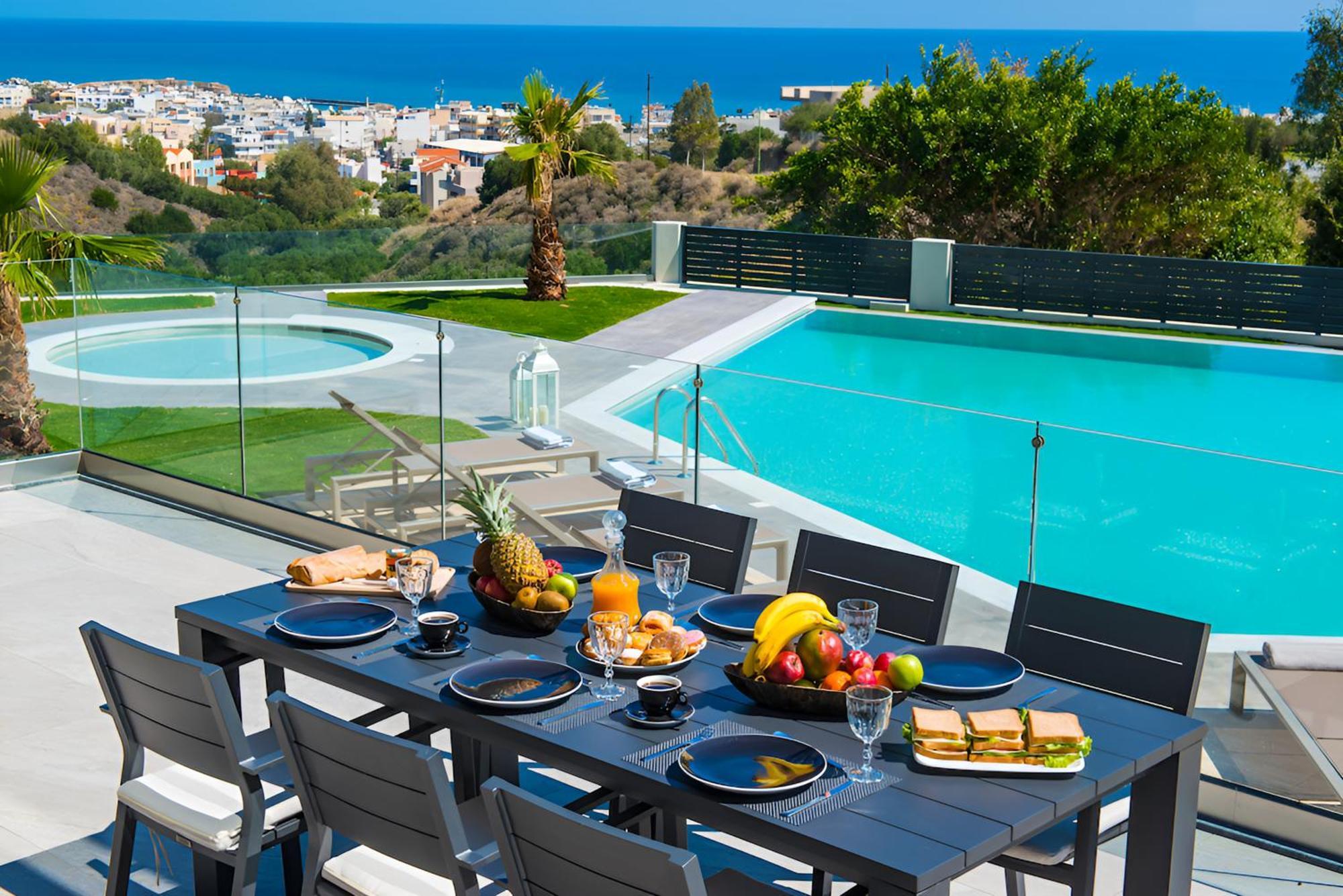 Orama Luxury Villa 4 Bedrooms With Private Pool Hersonissos  Bagian luar foto